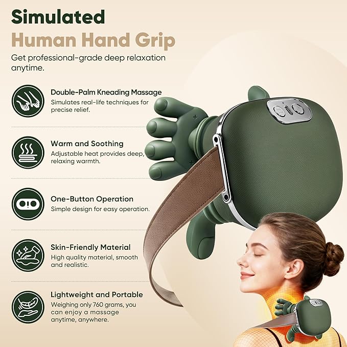 Smart Electric Full Body Massager with Real Hand Kneading